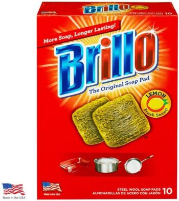 Brillo Steel Wool Soap Pads 10ct pack (Lemon, 3)