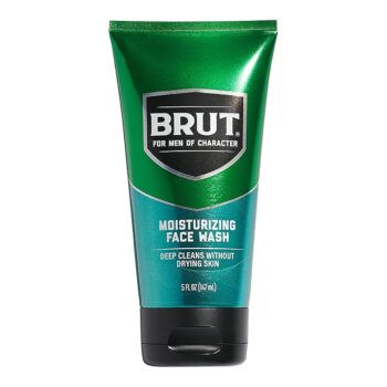Brut Moisturizing Face Wash - Deep Pore Cleansing and Conditioning Prep for Shaving - Face Cleanser with No Parabens, Phthalates or Dyes - 5 oz