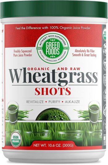 Green Foods Organic Wheat Grass Shots, 10.6 Ounce - Certified Organic, Kosher, Vegan, Raw, Gluten-Free, Soy-Free
