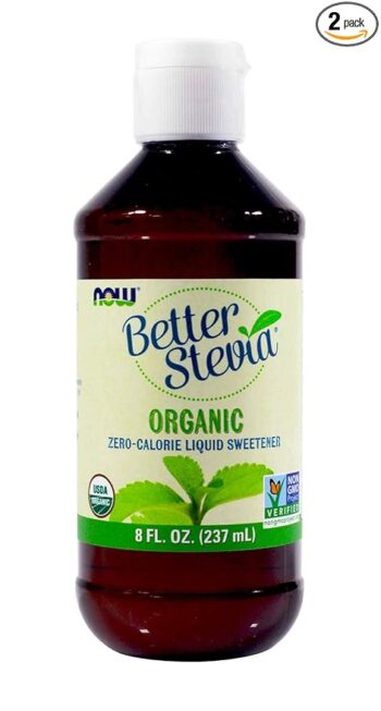 NOW FOODS ORGANIC BETTER STEVIA, 8 OUNCE, 2-PACK