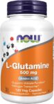 NOW Foods Supplements, L-Glutamine 500 mg, Nitrogen Transporter*, Amino Acid, 120 Veg Capsules
